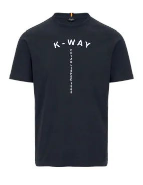 T-shirt K-way uomo K41318W Odom typo est blu