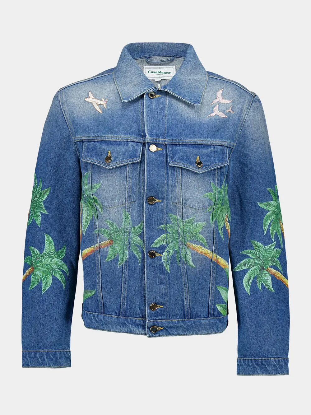 Tennis Club Embroidered Denim Jacket