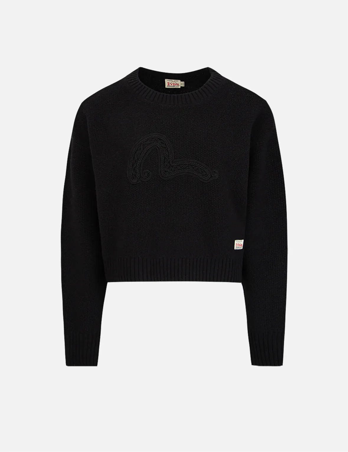 Texture Seagull Knitted Sweater