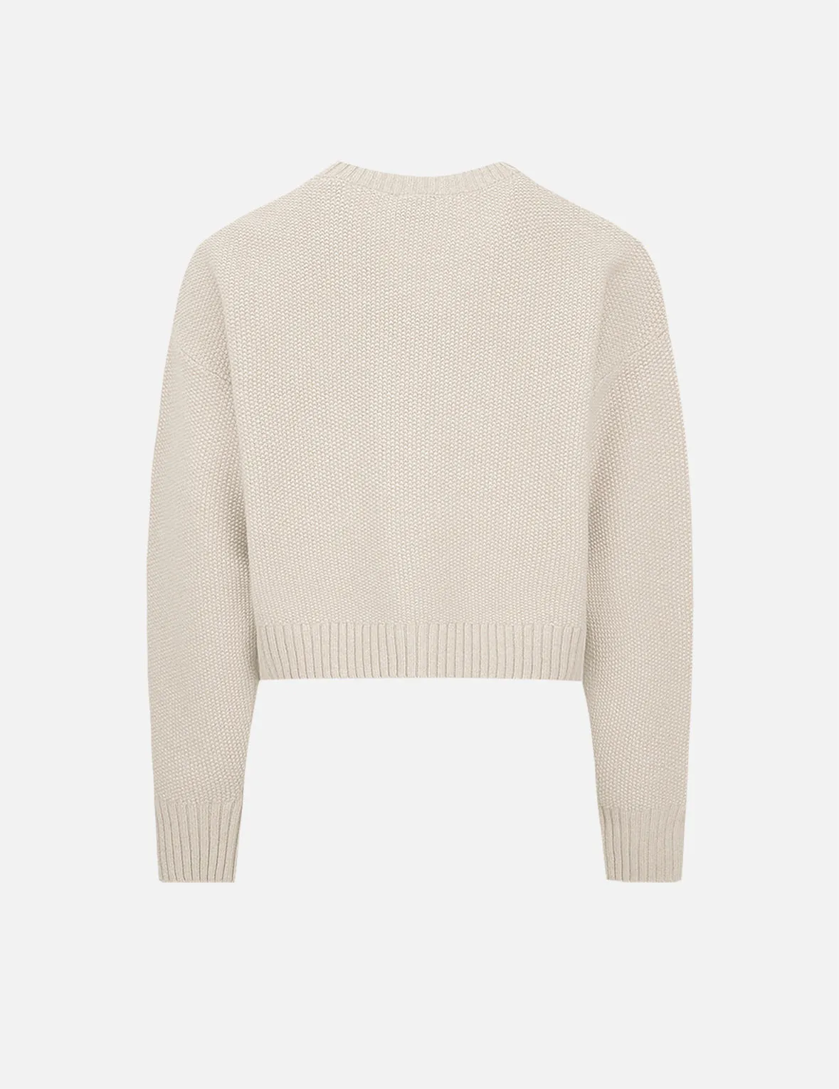 Texture Seagull Knitted Sweater