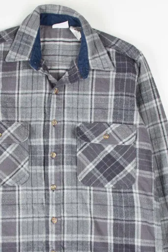 Thick Grey Plaid Flannel 3148