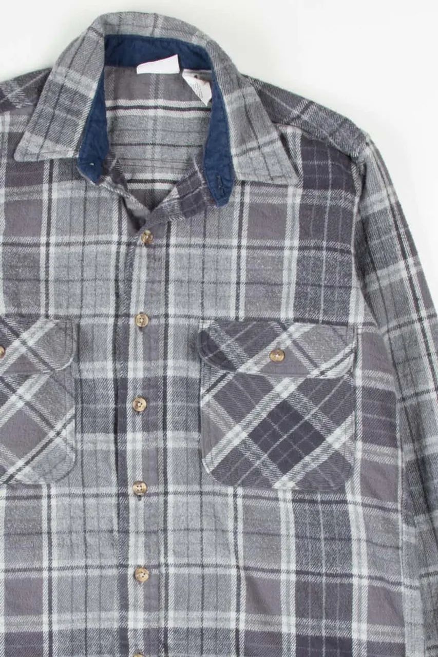 Thick Grey Plaid Flannel 3148