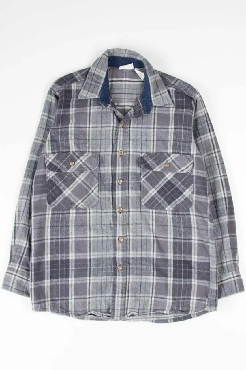 Thick Grey Plaid Flannel 3148