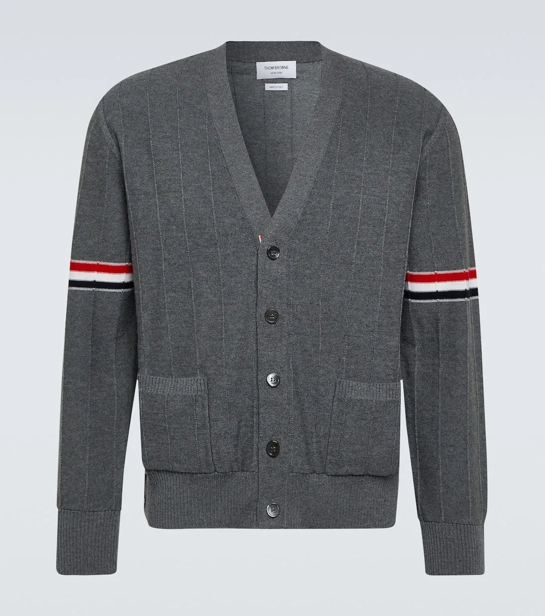 THOM BROWNE  |Stripes Wool Plain Designers Cardigans