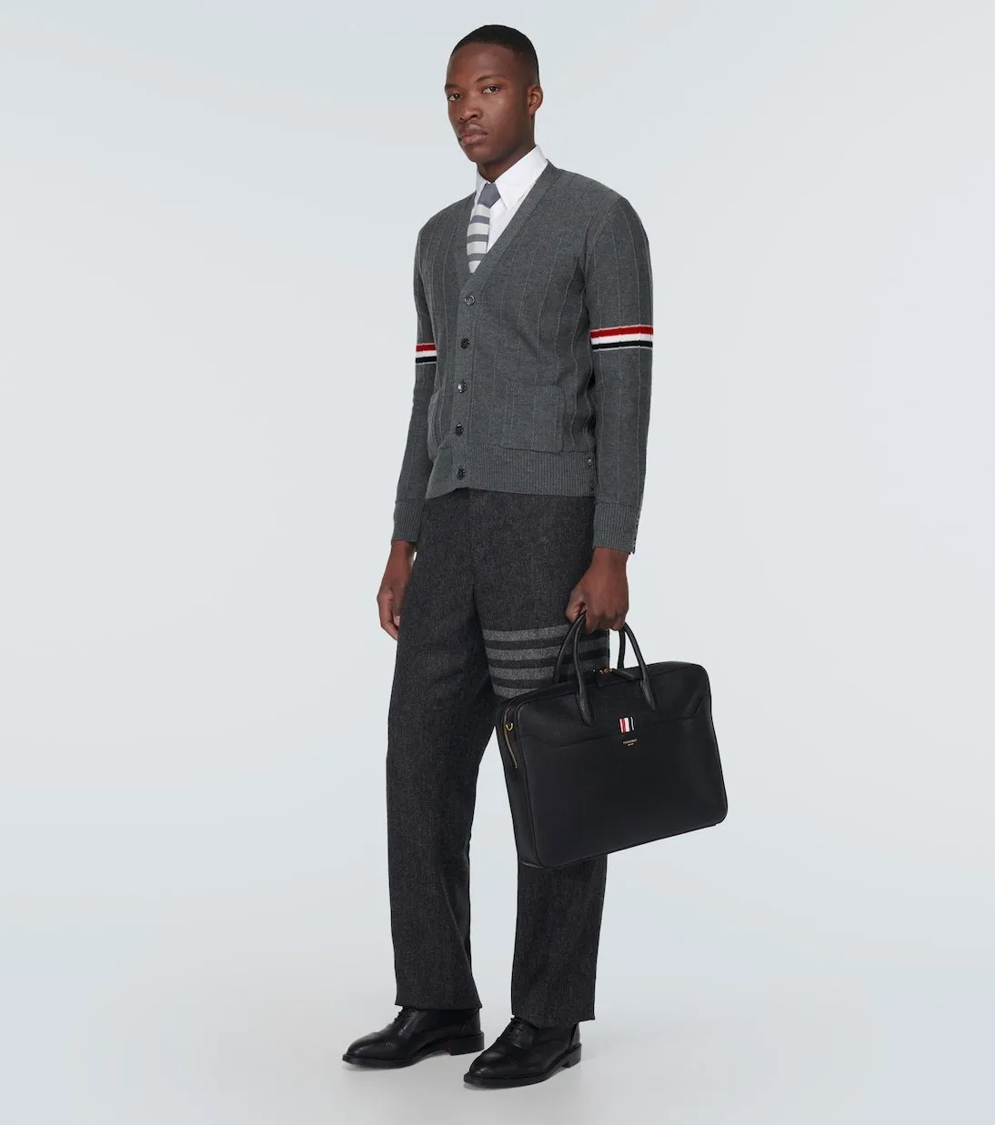 THOM BROWNE  |Stripes Wool Plain Designers Cardigans