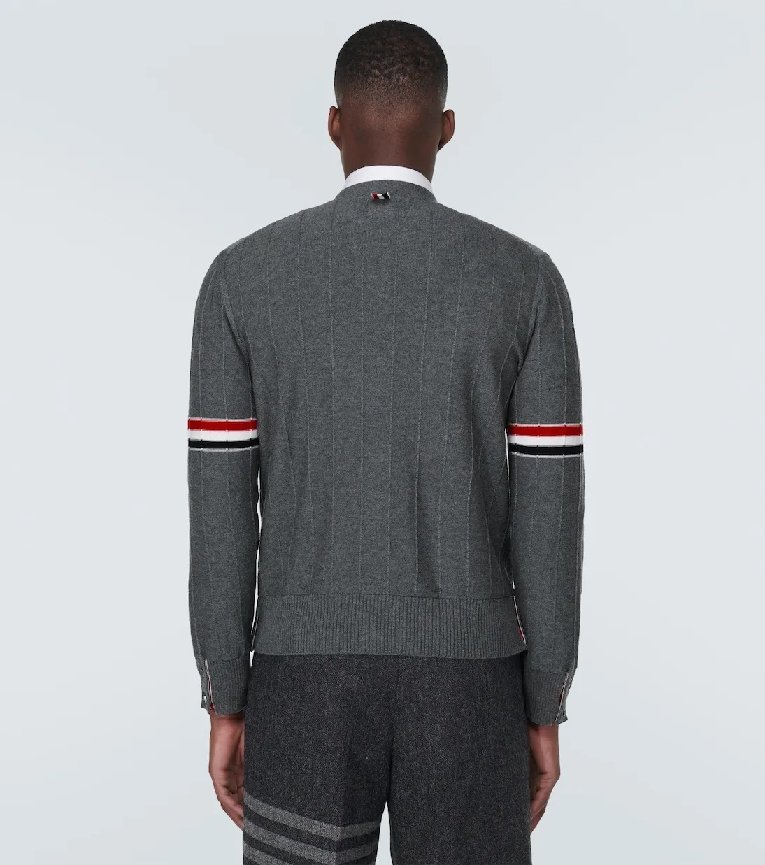 THOM BROWNE  |Stripes Wool Plain Designers Cardigans