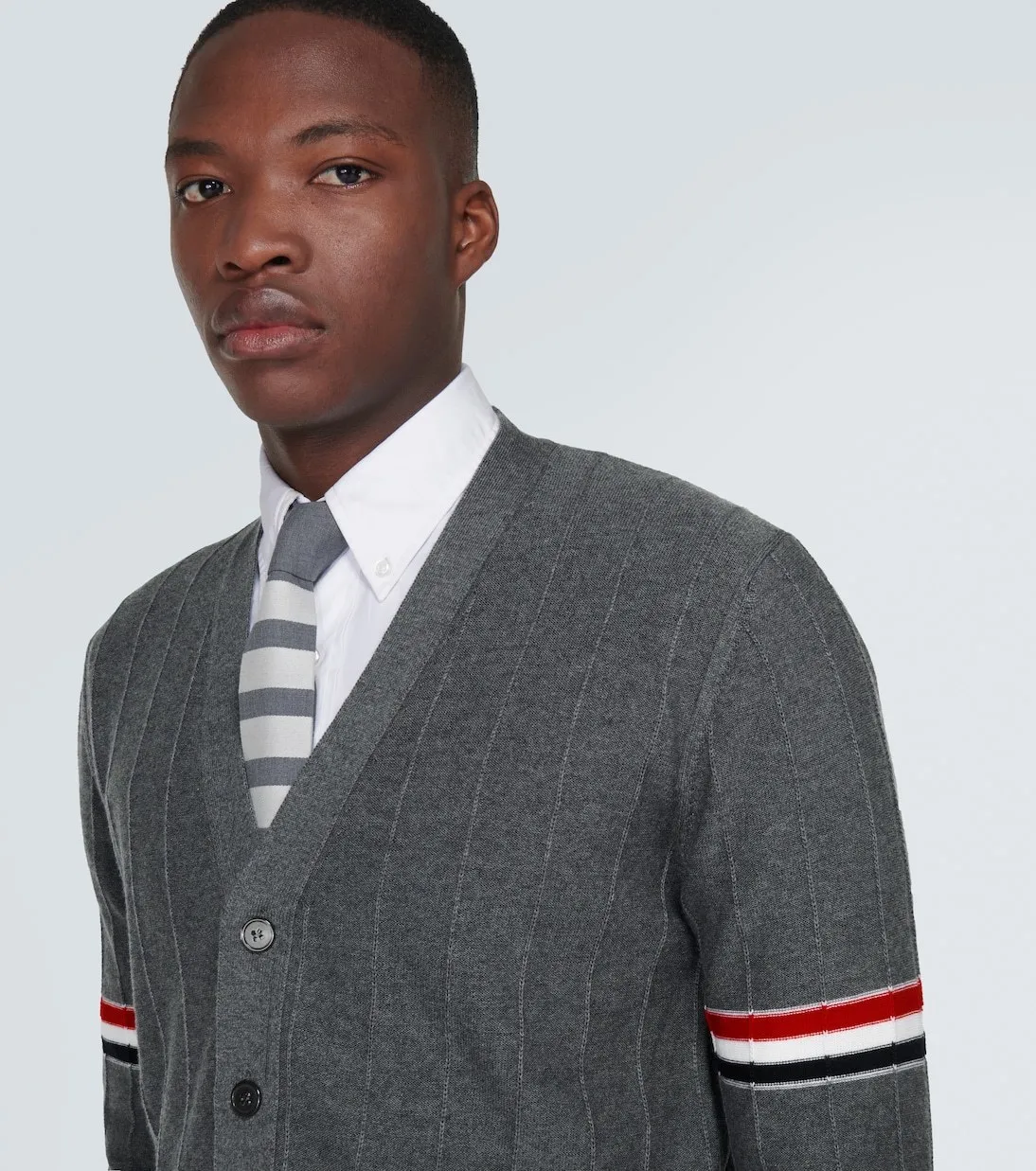 THOM BROWNE  |Stripes Wool Plain Designers Cardigans