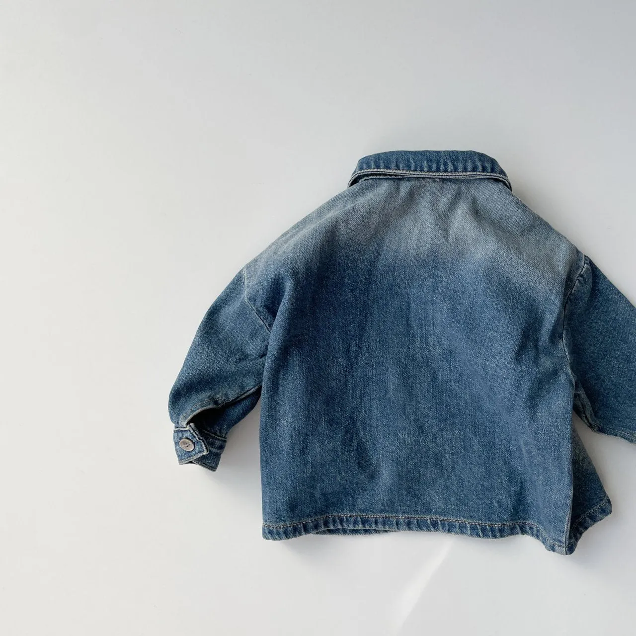 Toddler Long Sleeve Washed Denim Jacket (1-6y) - Blue