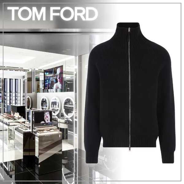 TOM FORD  |Wool Cashmere Plain Designers Cardigans