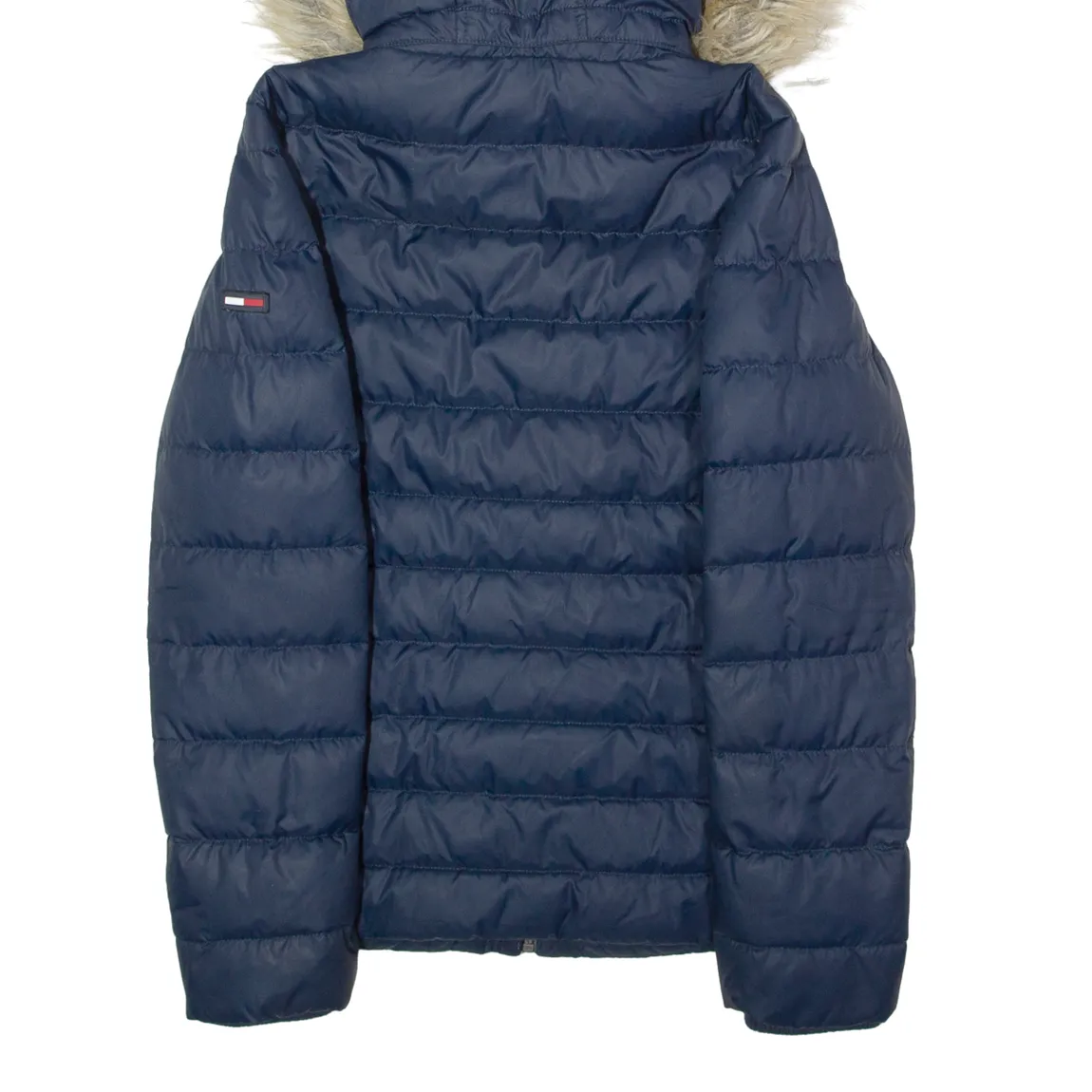 TOMMY HILFIGER Womens Puffer Jacket Blue Hooded M