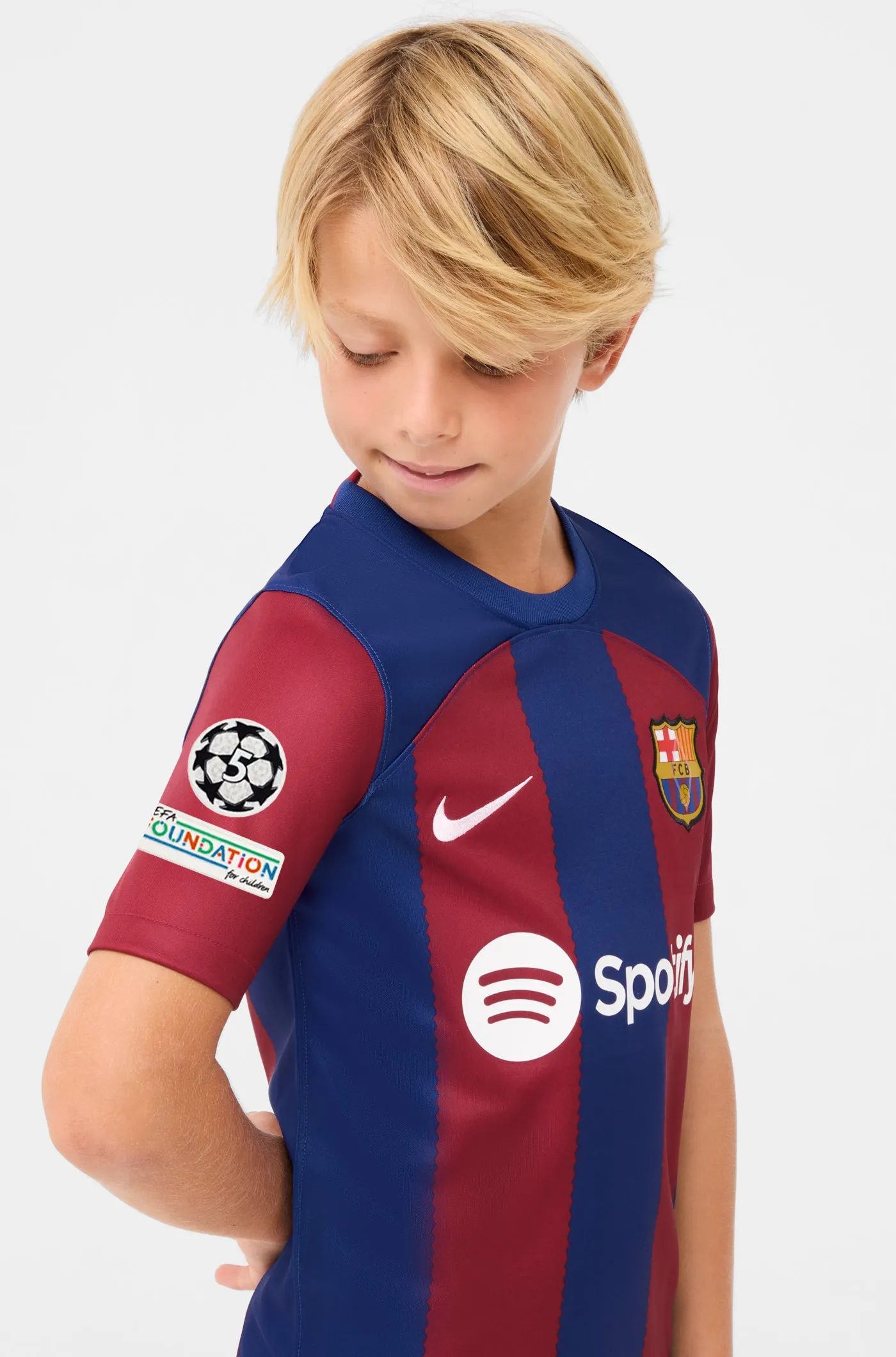 UCL FC Barcelona home jersey 23/24 - Junior