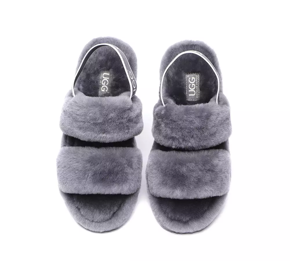 UGG Australian Shepherd Slingback Fluffy Slides Women Lonnie