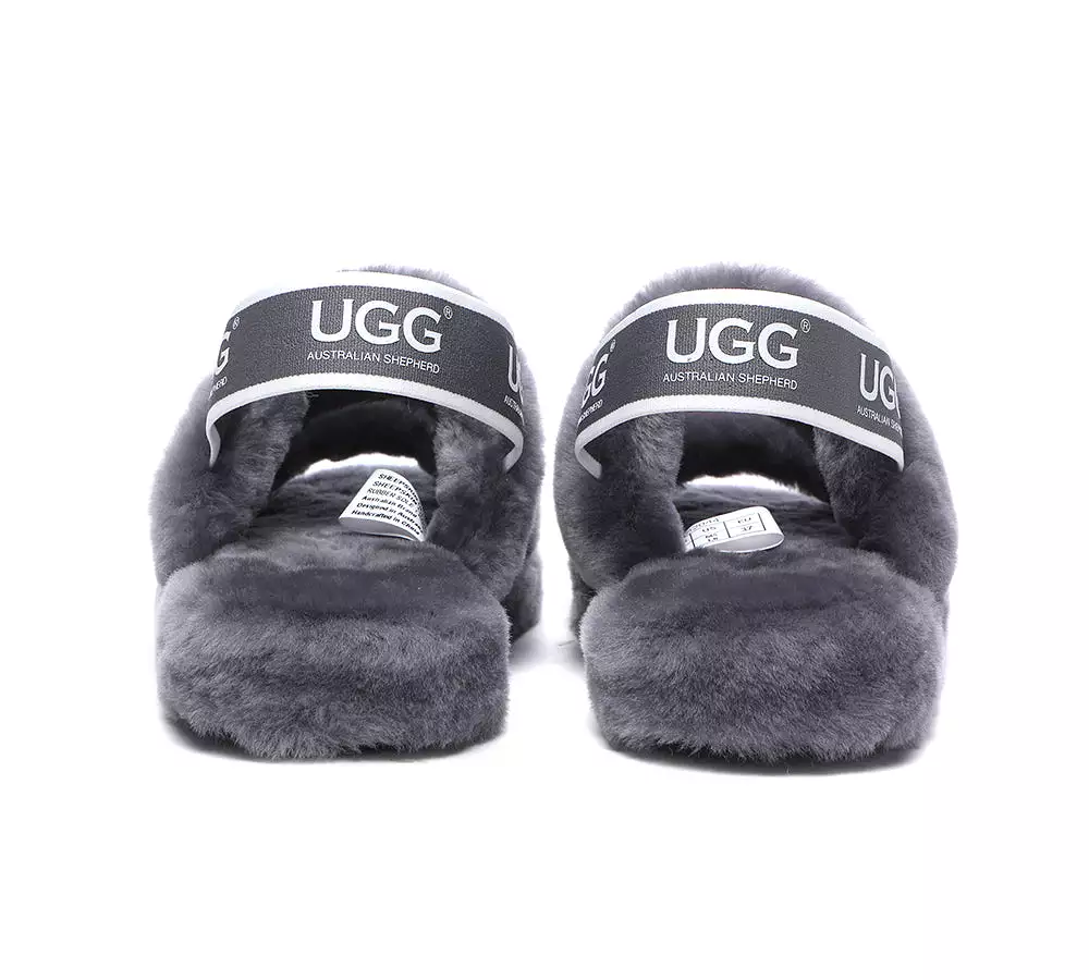 UGG Australian Shepherd Slingback Fluffy Slides Women Lonnie