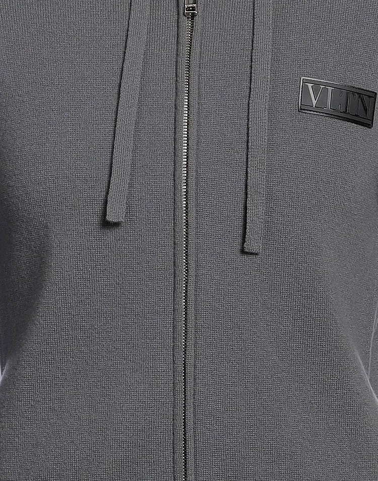 VALENTINO  |Wool Cashmere Plain Logo Luxury Cardigans