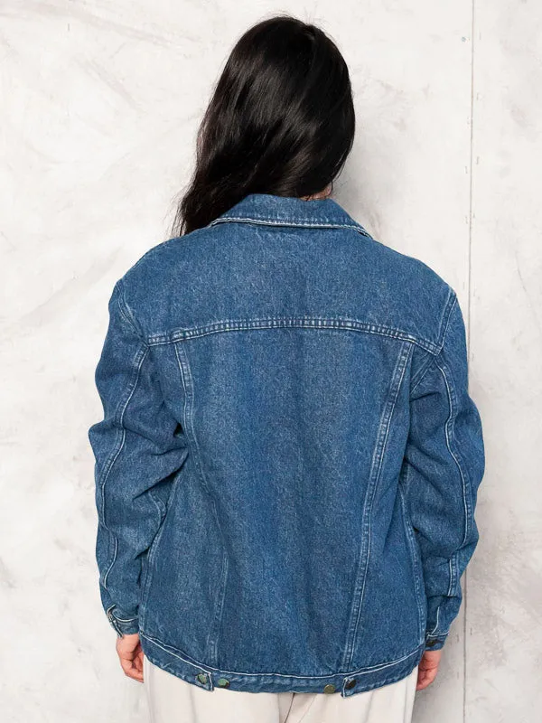 Vintage Denim College Women Jacket