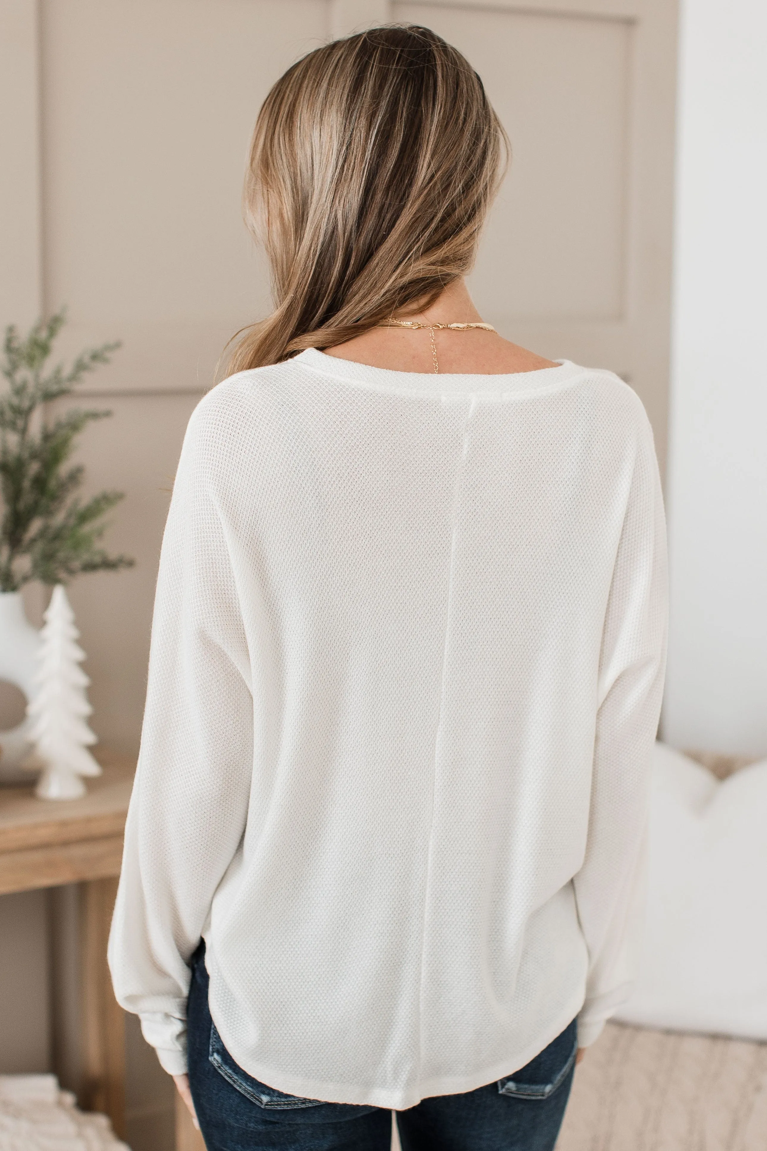 Want To Be Adored Knit Top- Ivory