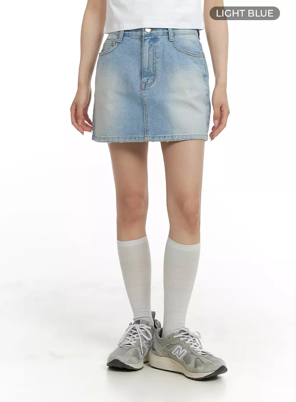 Washed Denim Mini Skirt CM426