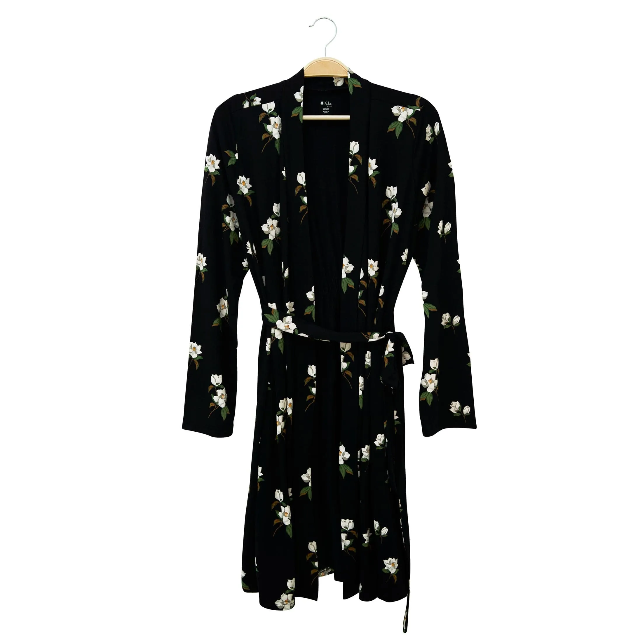 Women’s Lounge Robe in Big Midnight Magnolia