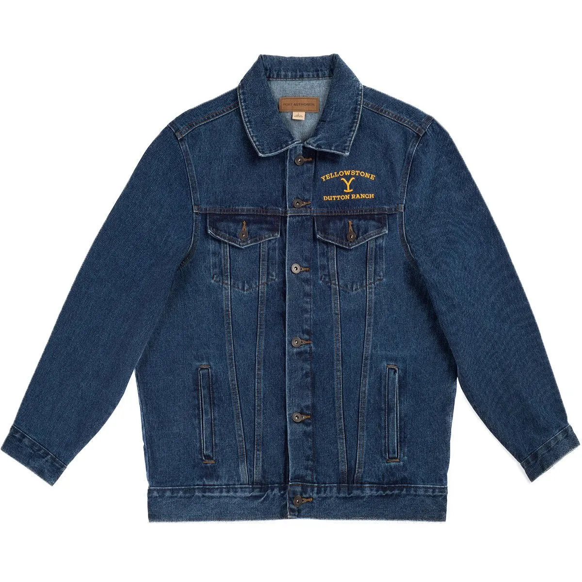 Yellowstone Dutton Ranch Logo Embroidered Denim Jacket