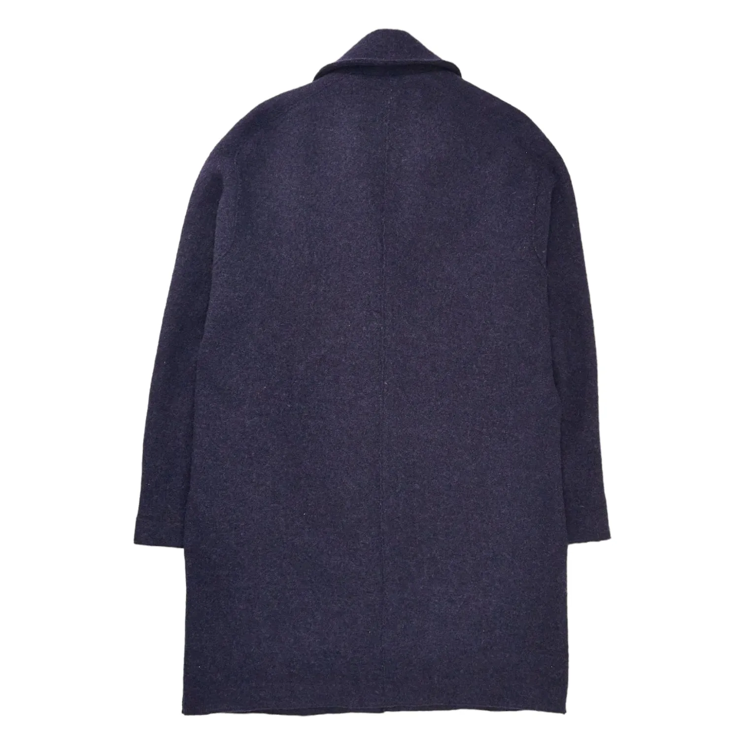 YMC Navy Felted Wool Coat