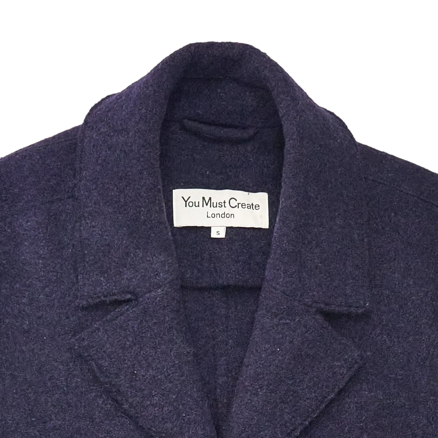 YMC Navy Felted Wool Coat