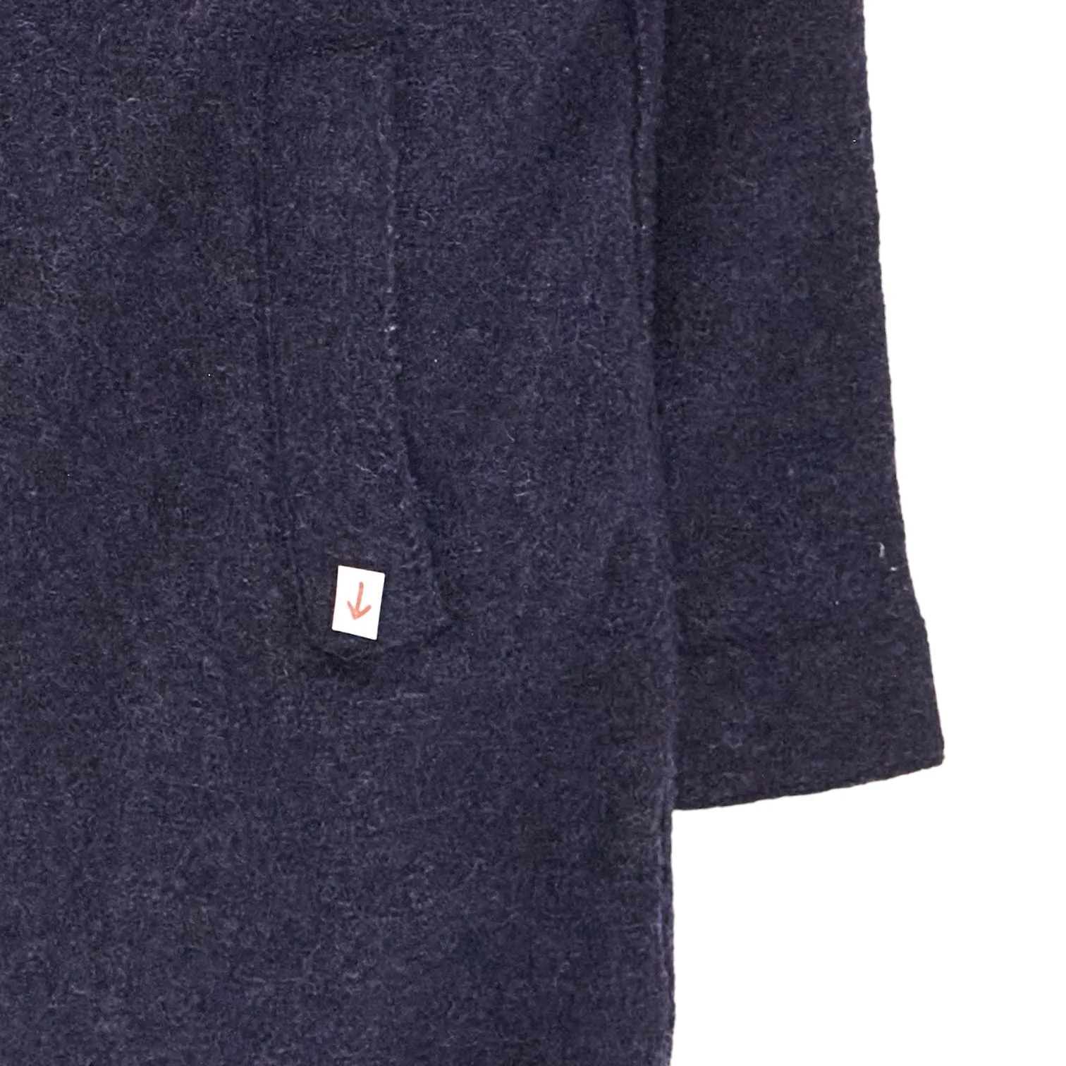 YMC Navy Felted Wool Coat