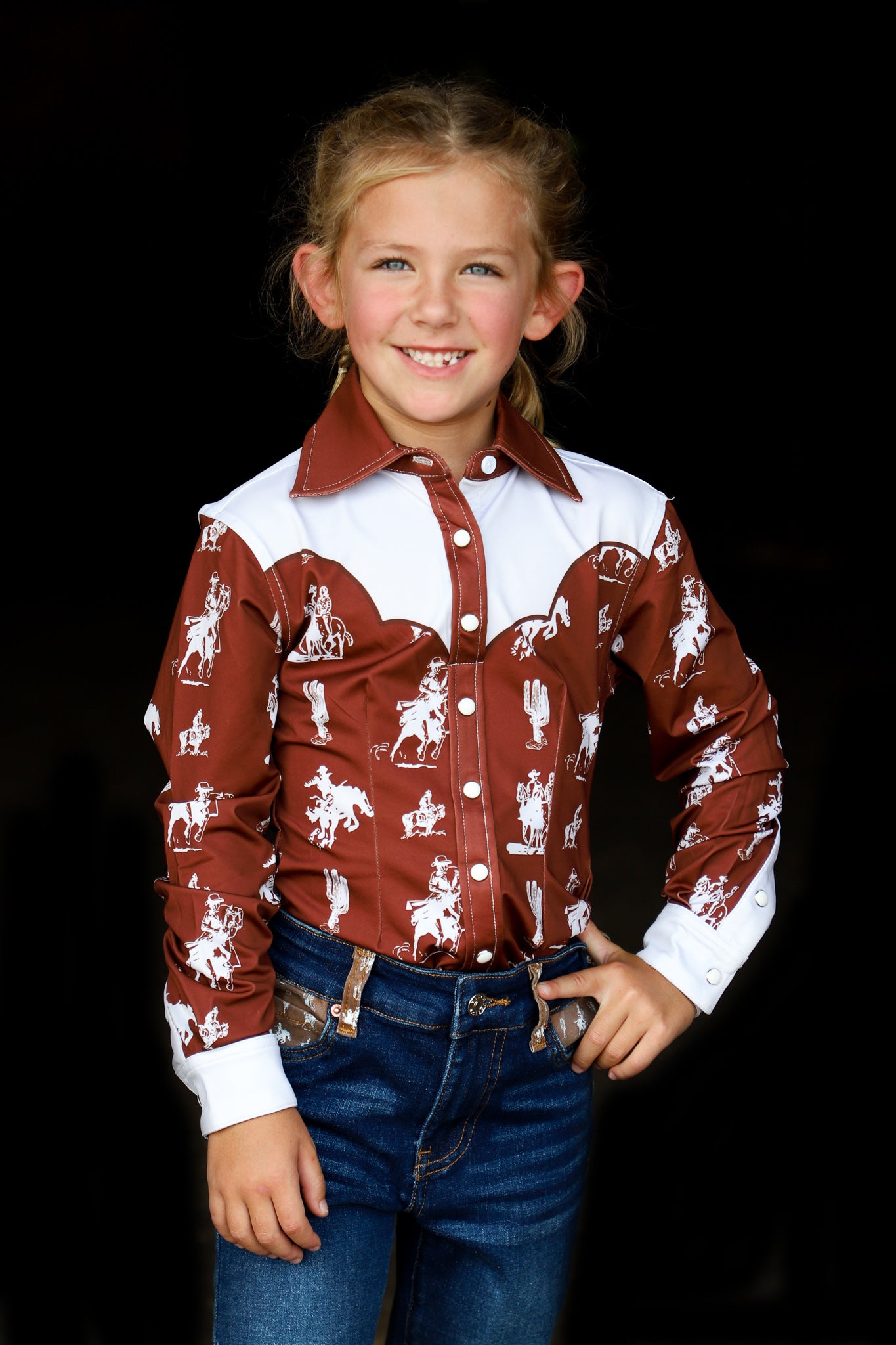 *YOUTH* BUCKAROO PERFORMANCE RODEO SHIRT